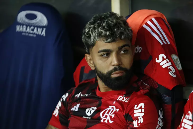  Gabi gol no banco, pode sair do Flamengo foto Wagner Meier/Getty Images)