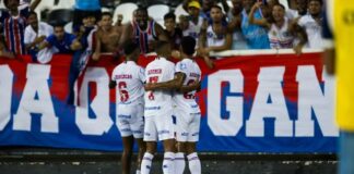 Bahia comemora gol no Engenhão Foto Letícia Martins EC Bahia