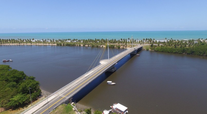 Ponte Wilson Campos Junior dá acesso à via pedagiada da Rota dos Coqueiros, no Paiva - Divulgação Rota dos Coqueiros